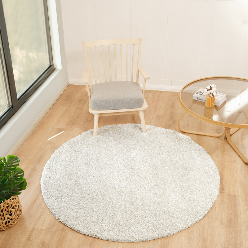 Ridout Power Loom Rug, Beige, Round 160 cm, Polyester