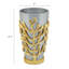 Vase deux tons argent avec branches dorées 9470