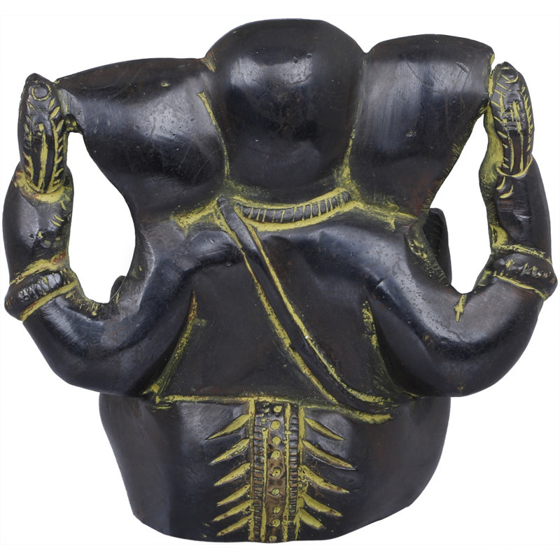 Ganesha mangeant Modaka, Noir