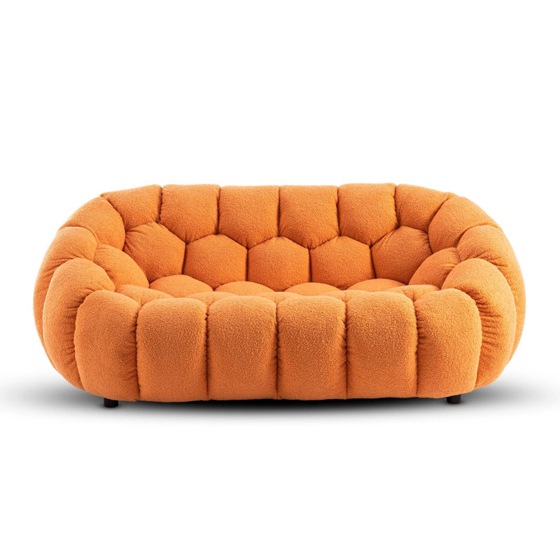 Low-Profile Boucle Brosen Sofa
