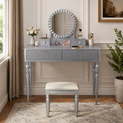 Gray Standing Makeup Vanities You'll Love