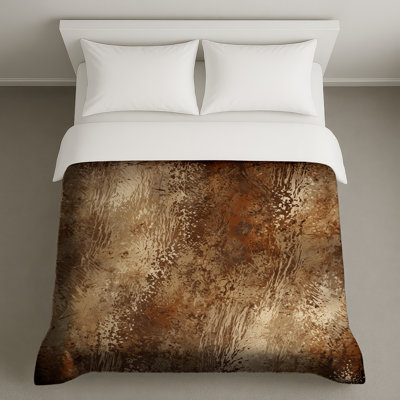 Housses de couette à texture grunge brune