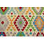 Tapis beige en laine à motif géométrique rectangulaire fait à la main de 6 pi 10 po x 9 pi 8 po Kelsoe