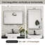 Miroir de salle de bain avant à DEL antibuée avec cadre en métal biseauté-159220325-159220329-159220331