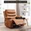 Fauteuil inclinable à bascule pivotant 360 ° pour petits espaces, fauteuil de chambre de bébé rembourré en tissu avec poches latérales avec porte-gobelet, fauteuil inclinable massant et chauffant-1718977716