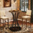 37.4" High Bar Table, Round Pub Table with Curved Metal Base (Brown & Black)-1606173123-1596944806