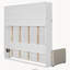Lit escamotable Queen avec canapé, blanc-918307291