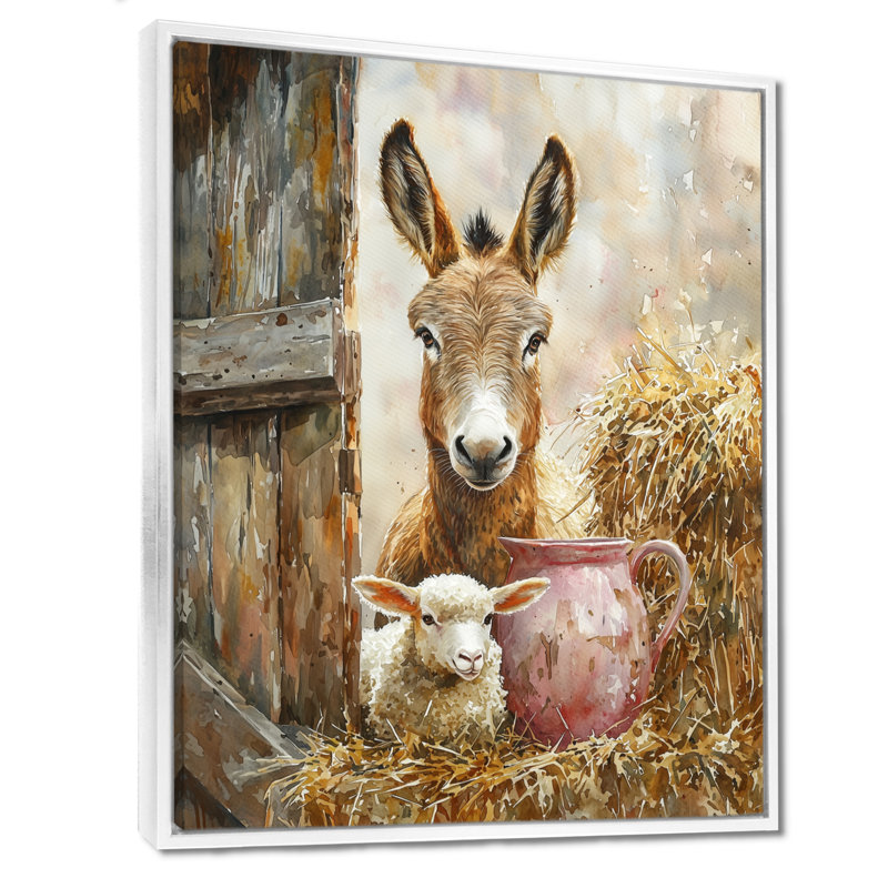Dragomila - Animals Wall Art, H 32 po x l 24 po, Reproduction encadrée sans passe-partout, Blanc