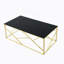 Table basse moderne Modern avec plateau en verre trempé noir-293689880