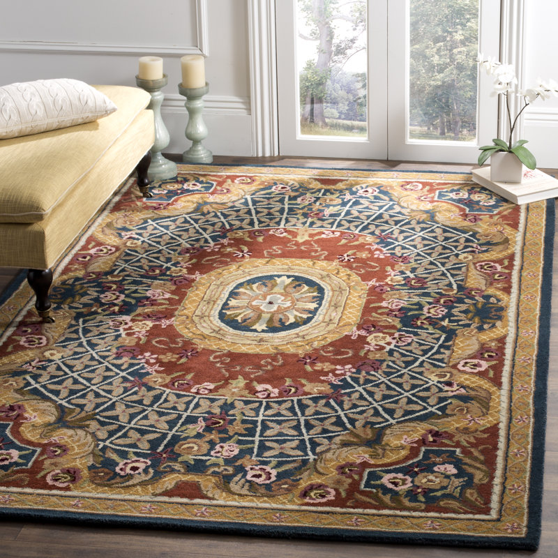 Alva Hand Tufted Wool Oriental Rug, Rectangle 6' x 9'