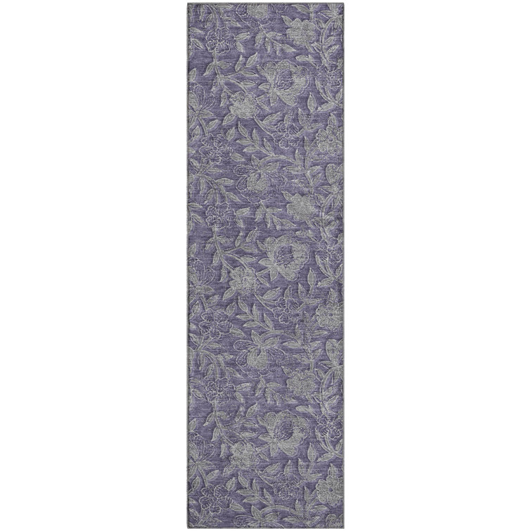 Premium Machine Washable Prisco Eggplant Rug