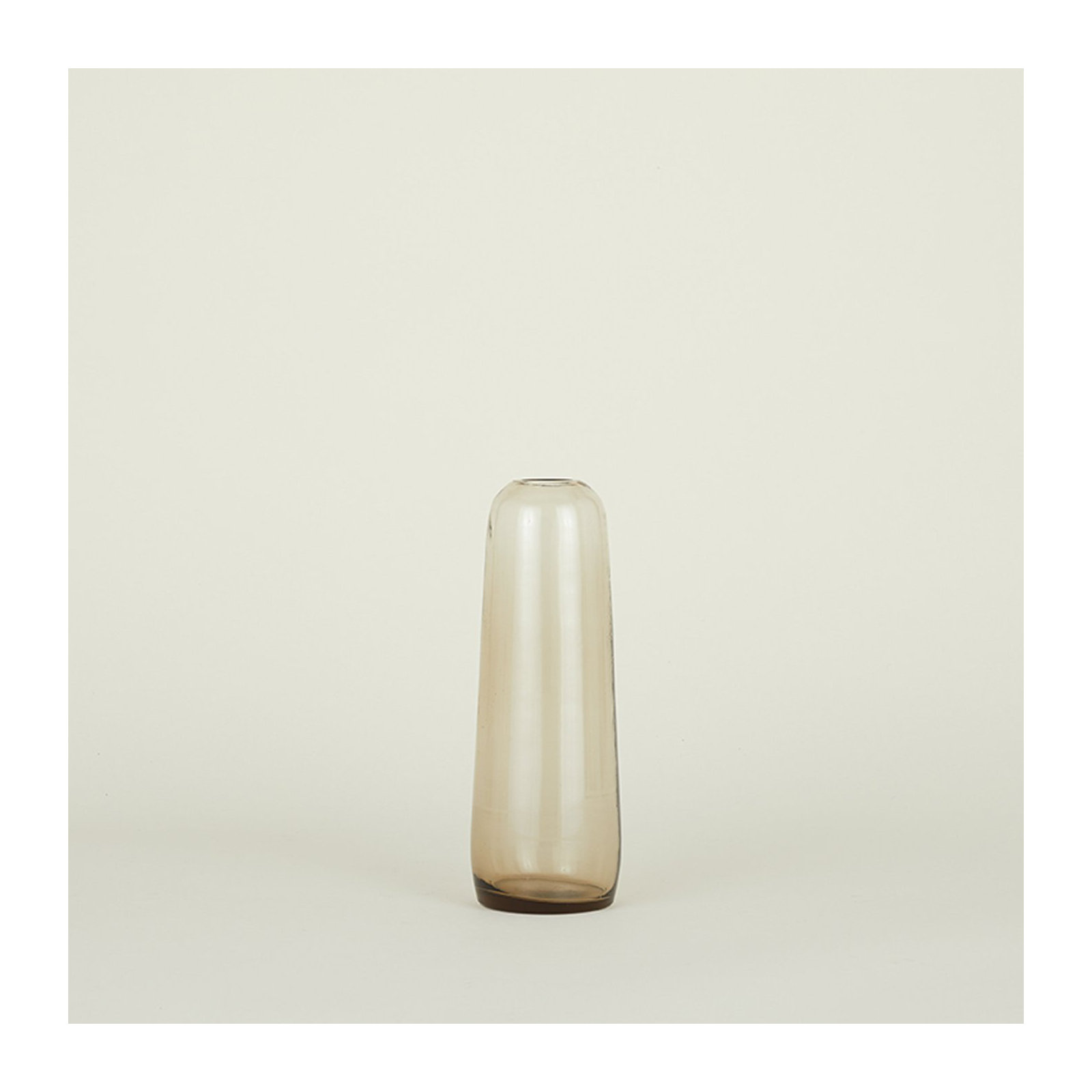 Aurora Handmade Glass Table Vase, 11.5" H x 4" W x 4" D, Smoke