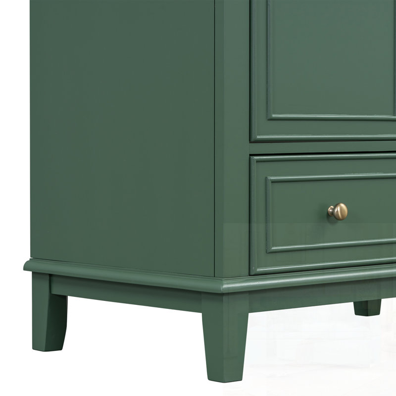 Naleah 30.01 Single Bathroom Vanity with Top, Green
