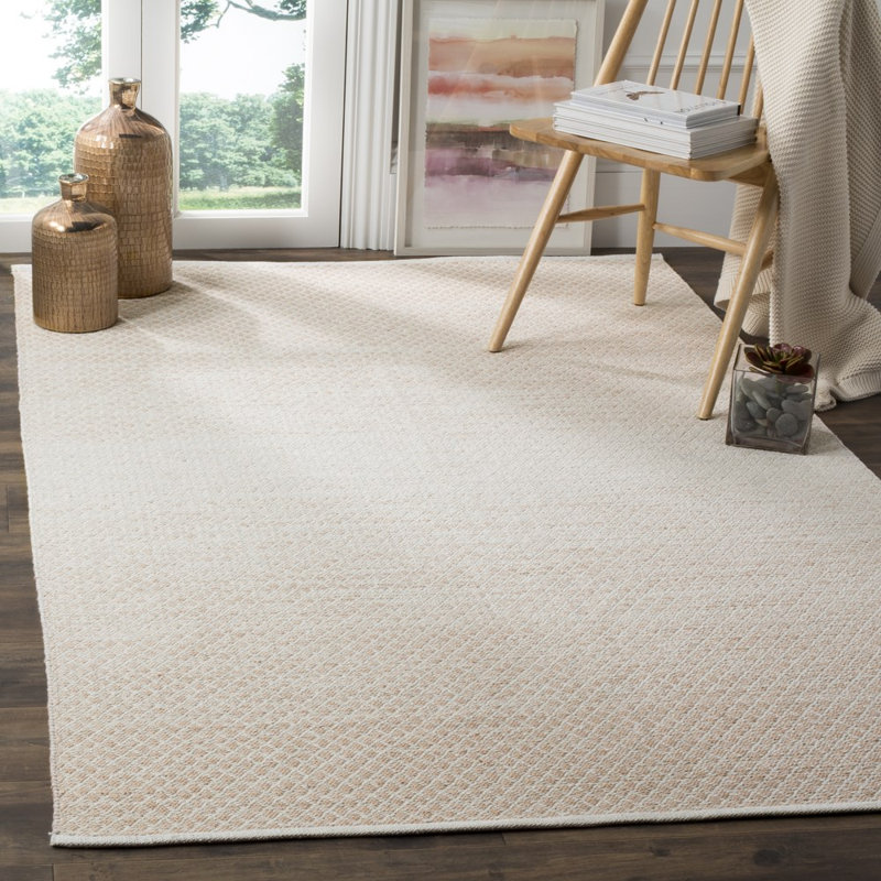 Alannah Hand Woven Cotton Geometric Rug, Rectangle 8' x 10'