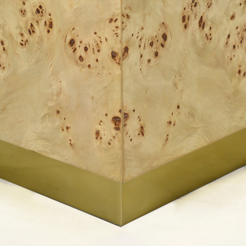 Table d'appoint cubique, Ronce naturel