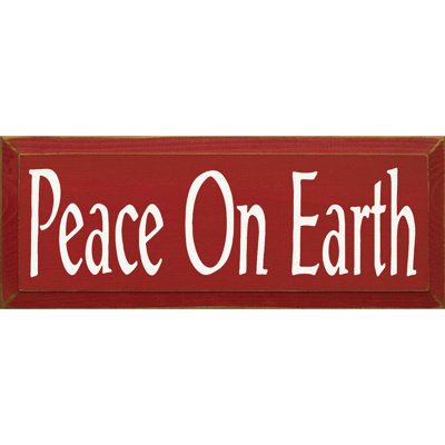 Peace On Earth Textual Art Plaque