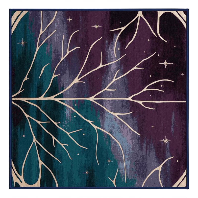 Tapis Moonlit Vines, Carré 4 pi