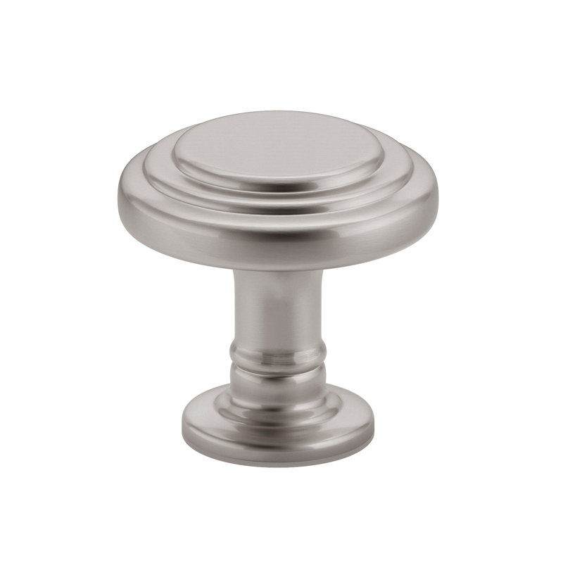 Poignée champignon 1 5/16 po de diamètre, Nickel brossé