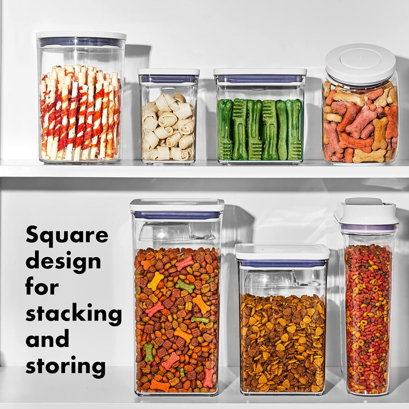 1 lb Contenant alimentaire en plastique avec couvercle à pression
