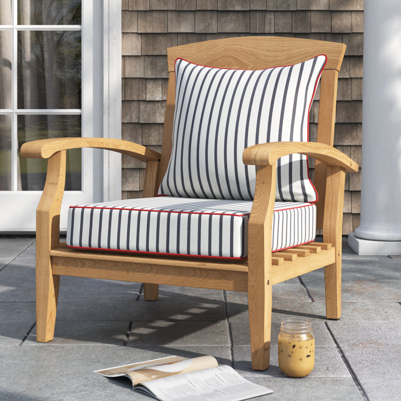 Sunbrella Deep Seating ChairSet - Seat and Back, Jockey Red, 5" H x 23" W x 25" D
