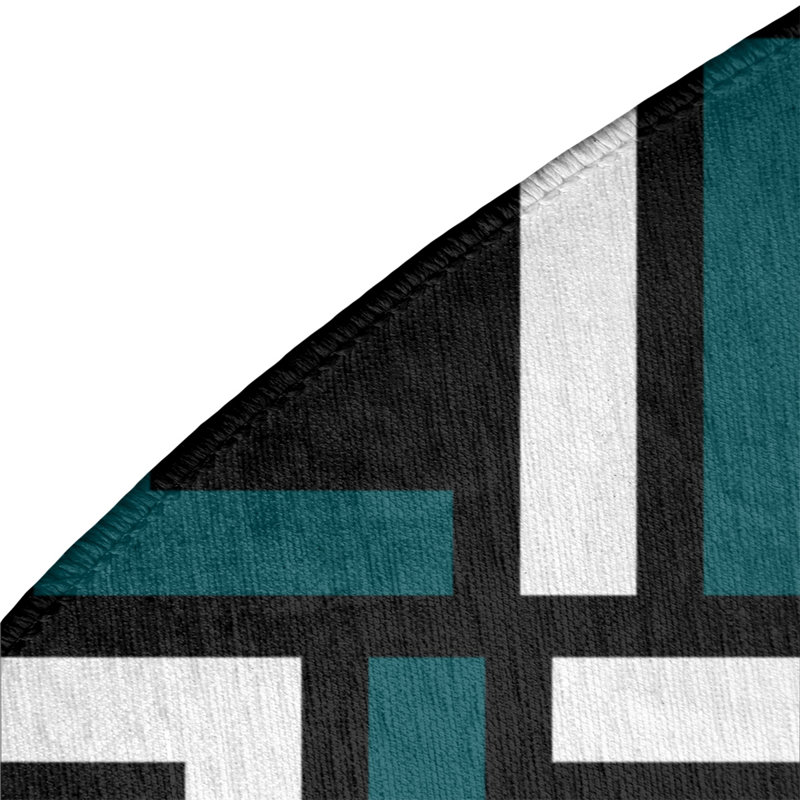 Geometric Indoor Rug, Round 5'