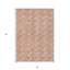 Tapis extérieur lavable à motif géométrique 3 pi x 5 pi saumon et ivoire