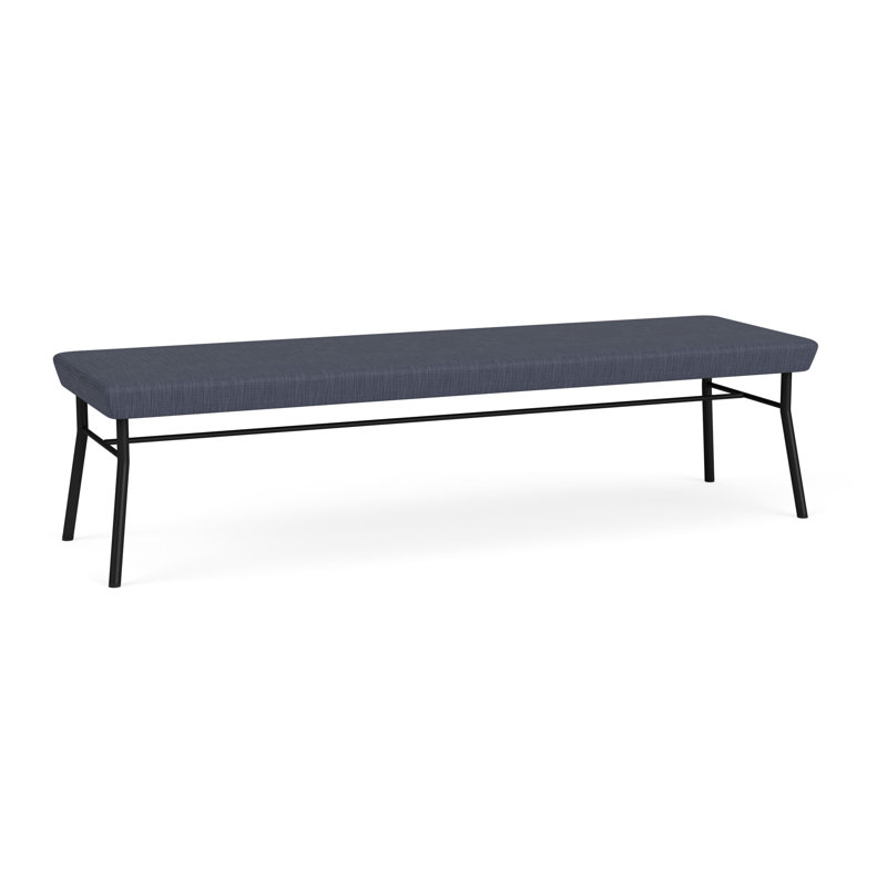 Banc en métal 3 places Chat, Noir, Plot Line bleu marine