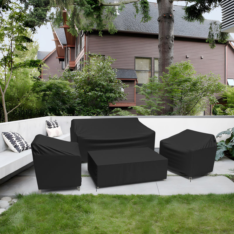 Patio Furniture Cover For 4 Piece, Black