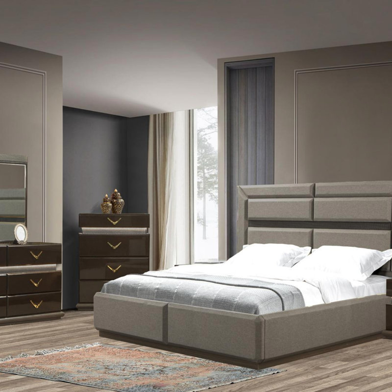 Commode à 4 tiroirs de style moderne avec éclairage DEL et fabrication en bois robuste, parfaite pour les solutions de rangement élégantes