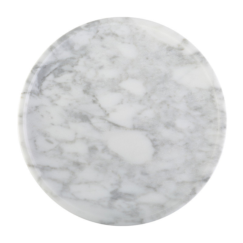 Plateau rond en marbre naturel Guein, Arabescato