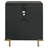 Anser Black 3-Drawer Nightstand