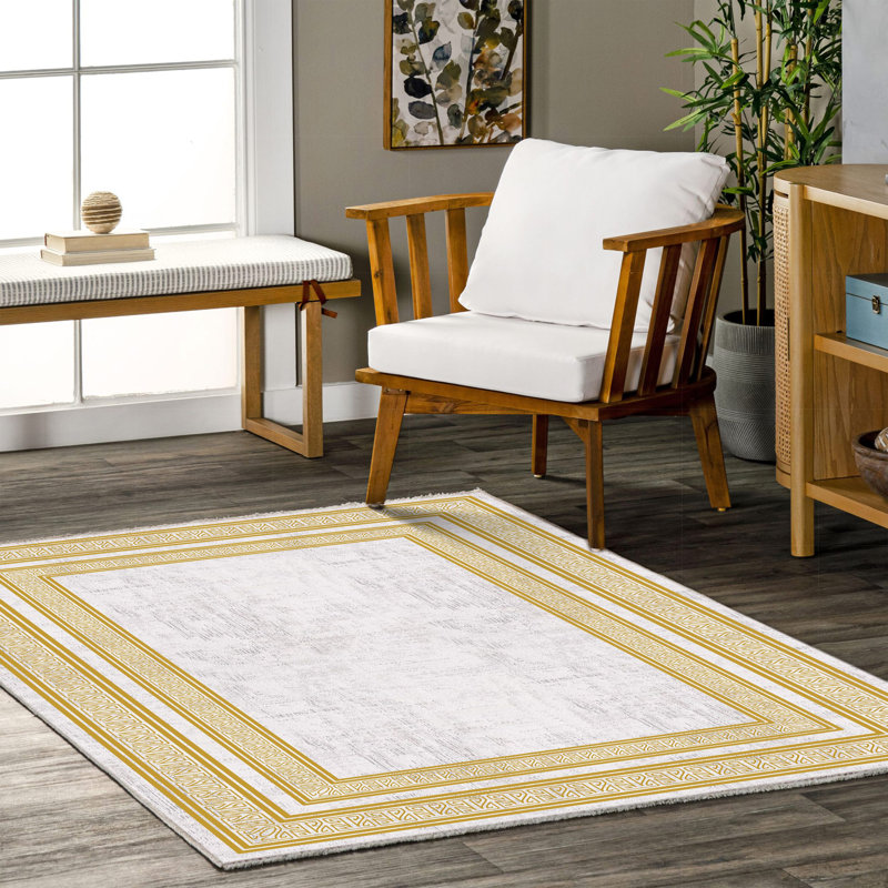 Tapis rectangulaire Nayah avec envers antidérapant, Rectangle 5 pi 3 po x 8 pi 3 po