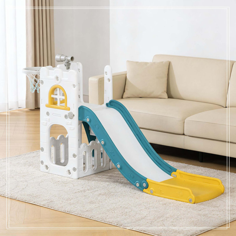 Glissade pour enfants, glissade pour tout-petits avec panier de basketball