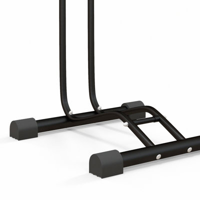Bike Rack Vertical & Horizontal Bike Stand Black