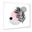 Lune rose abstraite avec feuille de palmier - Impression sur toile-66814459-66814460
