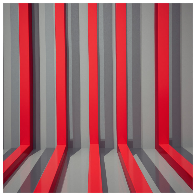 Édredon à rayures verticales rouge-gris, Simple extra long