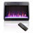 23 Inch Electric Fireplace Insert, Ultra Thin Heater With Crystal  & Realistic Flame, Remote Control With Timer, Overheating Protection,With Sidelight