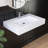30'' Wall Mounted Bathroom Sink Solid Surface Sink With Faucet Hole-124883373