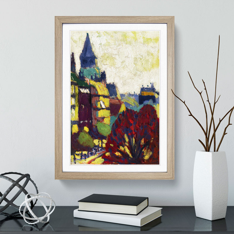 St. Germain Des Pres by Henry Lyman Sayen - Picture Frame Painting, Oak, 36cm H x 27cm W x 2cm D