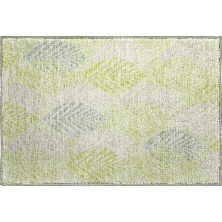 Premium Machine Washable Prisco Aloe Rug