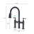 Matte Black Kitchen Faucet With Pull-Down Design - Dual Handle Control For Optimal Water Flow And Temperature 360-Degree Rotating High Nozzle Broadened Cleaning Scope Brass Fabrication Longevity-1242365717