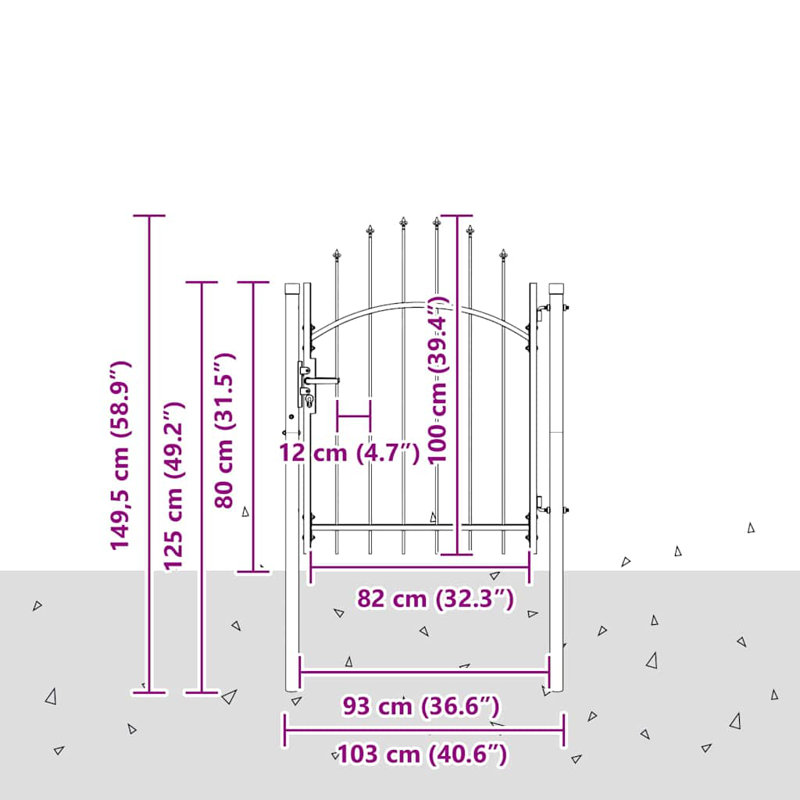 Double Gate with Lock, 100 x 100 cm