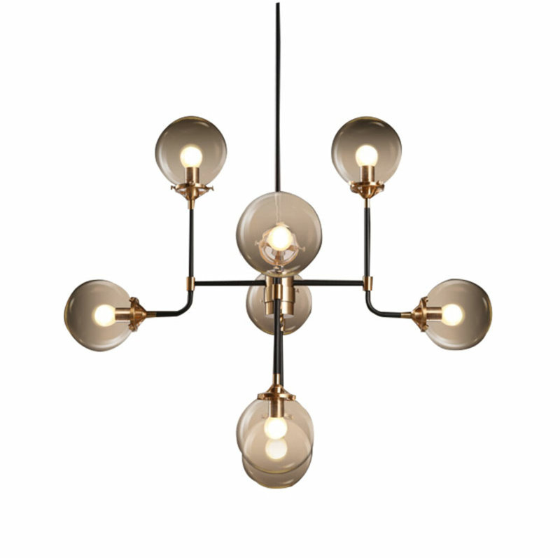 Lustre linéaire 8 lumières spoutnik modern Richfield