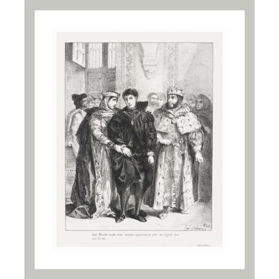 La reine s’efforce de console Hamlet (Act. Sc. II) de Shakespeare’s Hamlet par Eugène Delacroix