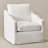 28" Wide Down Fill Upholstered Slipcovered Swivel Barrel Chair-481038214