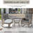 5-Piece Outdoor Patio Rattan Sofa Set With Rocking Chairs And Fire Pit Table-71404817