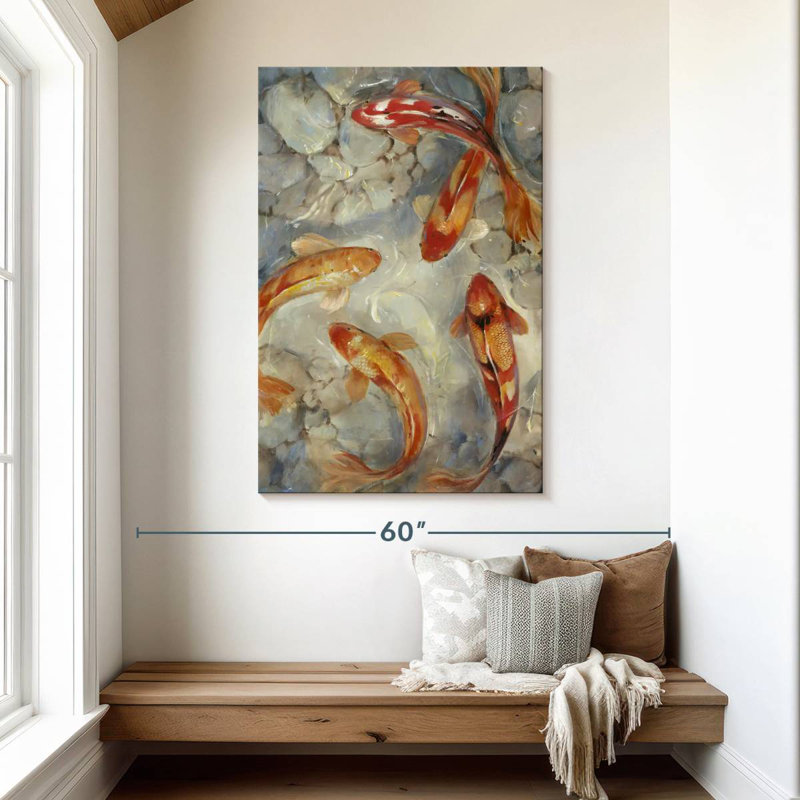 Brampt Vibrant Koi II, 48" H x 32" W
