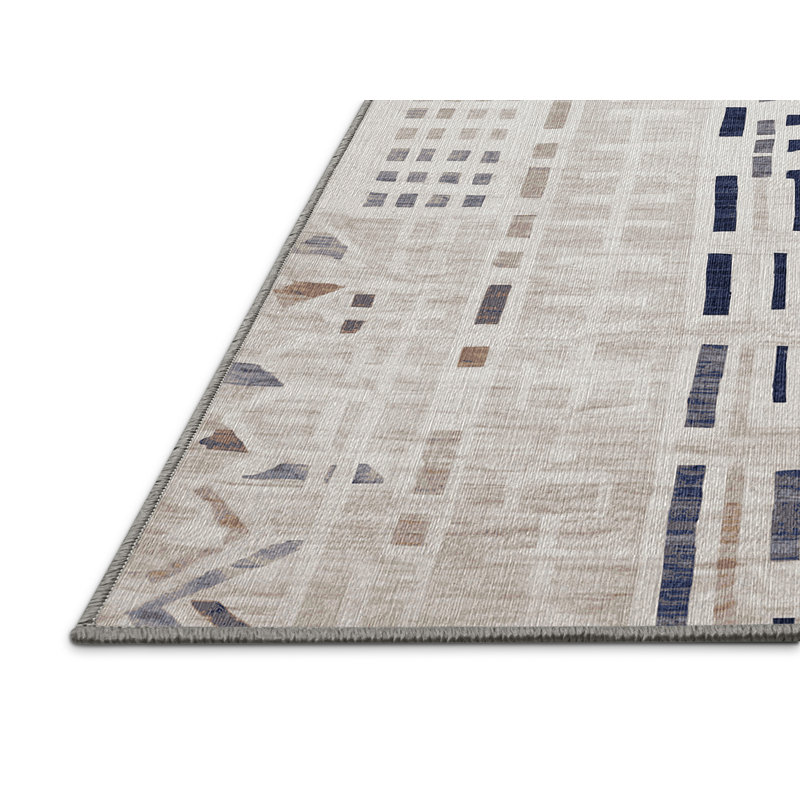 Tapis gris lavable à la machine, Rectangle 5 pi x 7 pi