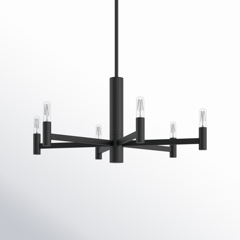 Ilene 6 - Light Dimmable Classic / Traditional Chandelier, Black