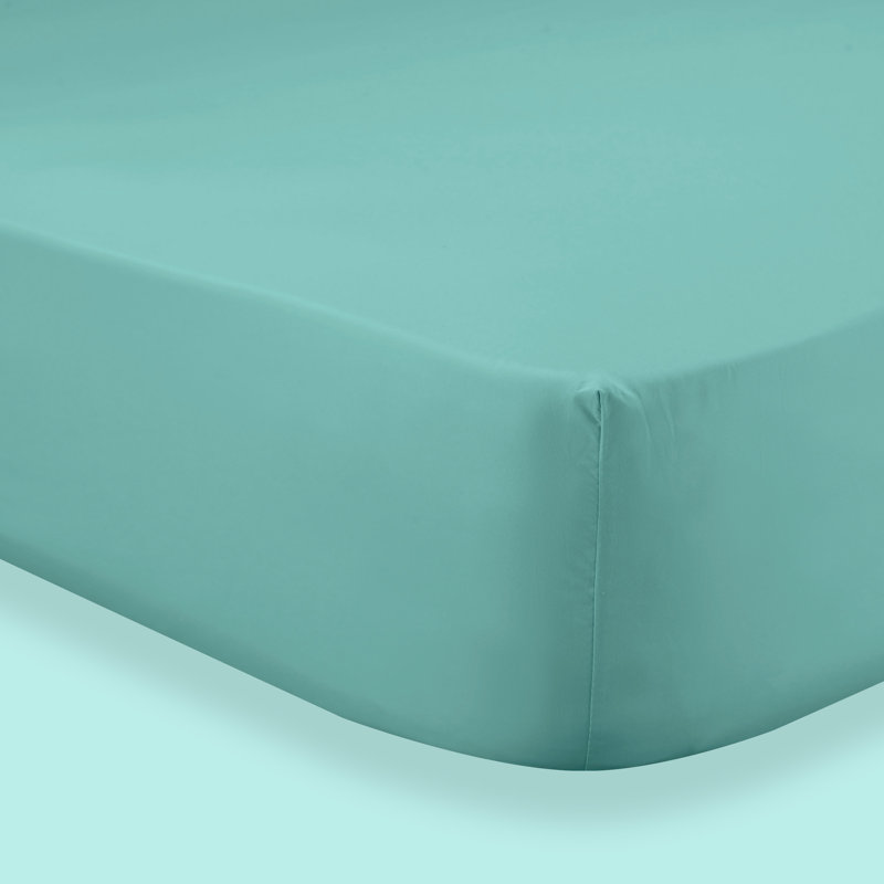 Microfiber Twill Sheet Set, Green, California King Sheet Set with Fitted Sheet